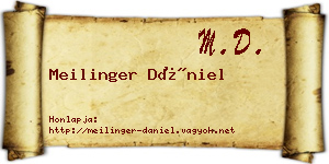 Meilinger Dániel névjegykártya